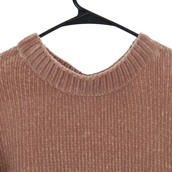 Urban Outfitters Silence + Noise Tan Chenille Crop Sweater Women's Size Small - Picture 4 of 9